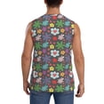 thumbnail image 4 of Fotbe Men's Daisies Flowers Print Men's Sleeveless Muscle Tank Tops Casual T-Shirts for Gym Workout Beach-Medium, 4 of 8