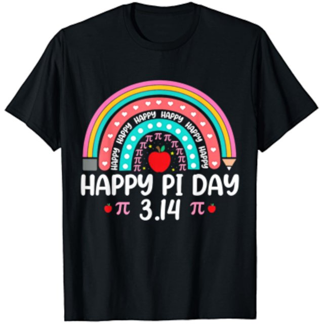 ALVORD T-Shirt Femme Arc-en-Ciel Professeur de Mathématiques Happy Pi Day Unisexe P-5TG
