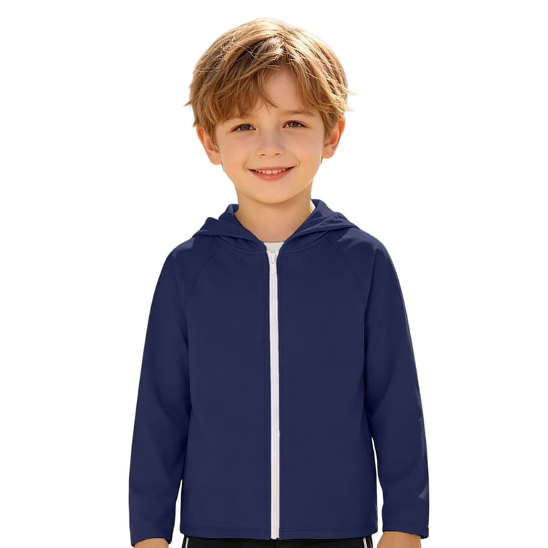 Children Boys Lightweight Long Sleeve Hooded Top, Even Panel Finish ...