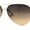 Gold / Brown, variant on Half Frame Rimless Classic Air Force Officer Fashion Sunglasses Gold Black Green