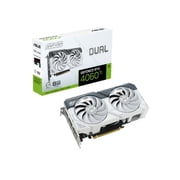 ASUS Dual GeForce RTX 4060 Ti White Edition 8GB GDDR6 (PCIe 4.0, 8GB GDDR6, DLSS 3, HDMI 2.1, DisplayPort 1.4a, Axial-tech fan design, 0dB technology) DUAL-RTX4060TI-8G-WHITE