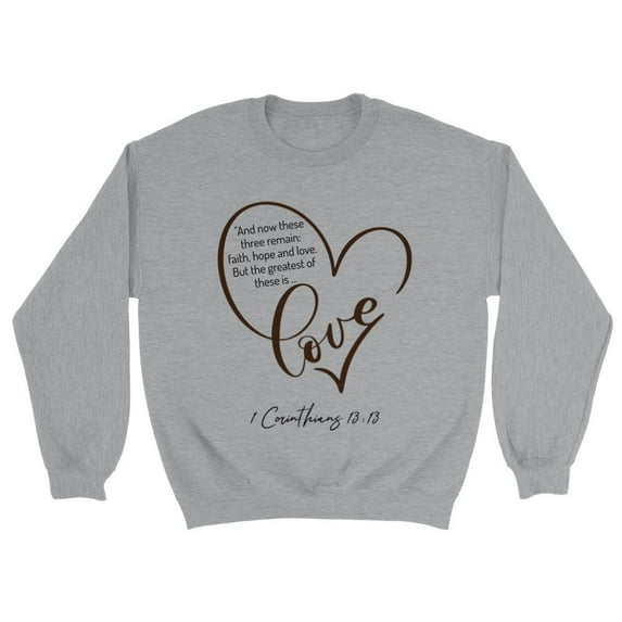LOVE Crewneck Sweater ( Color:Sports Grey; Size:S;)