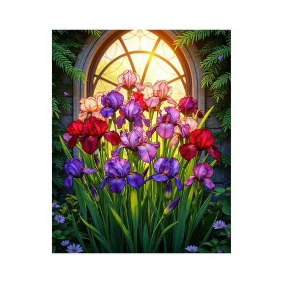 Paint by Numbers Kit for Adults, Vibrant Blossoms Archway Garden Paint by Numbers, Easy Paint by Numbers Kit for Adults Beginner, DIY Adult Paint by Number Kits on Canvas, 12x16in Home Decor