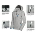 thumbnail image 5 of Little Donkey Andy Women's Softshell Jacket Ski Jacket with Removable Hood, Fleece Lined Light Gray Heather Size XXL, 5 of 7