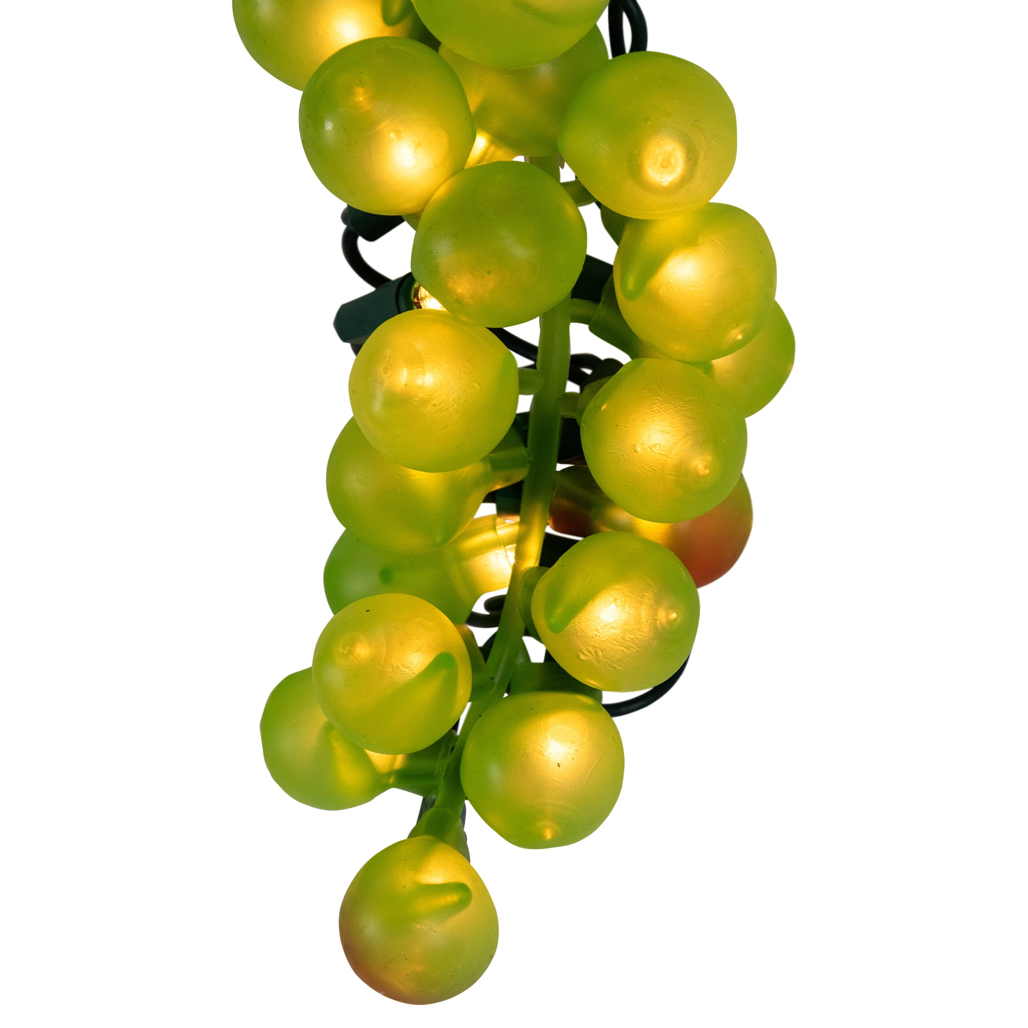 Green Grape Summer Patio Light Set - 5 Clusters 35 Lights