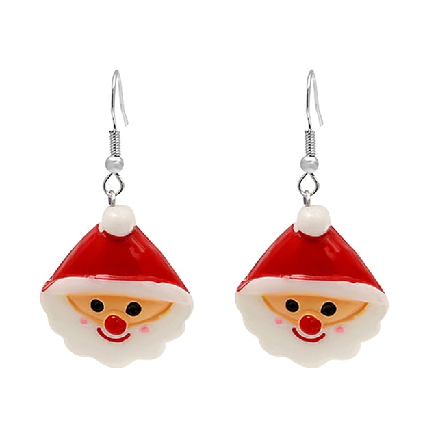 Pendientes de Navidad de alce de Papá Noel de color aceite de goteo de dibujos animados Wmkox8yi sjalhkljlk4487