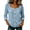 Light blue, variant on Button Down Shirts for Women Relaxed Three Quarter Sleeve Button Front Design with Easy Fit for Work Travel and Everyday Styling 3/4 Length Sleeve Tops for Women