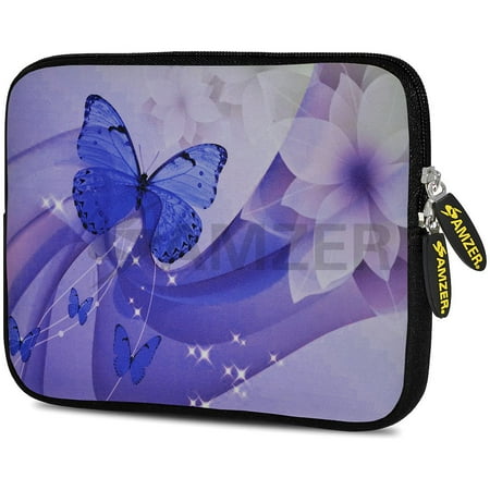 Kindle Designer Case Designer 7.75 Inch Soft Neoprene Sleeve Case Pouch for Alcatel ONETOUCH POP 7 LTE, Acer Iconia One 7, LG G Pad, Amazon Fire 7, Kindle/ Kindle HD 7, RCA 7 Tablet - Butterfly Swish ()