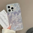 thumbnail image 5 of Designed for iPhone Case,Luxury Glitter Gradient Butterfly Pattern Matte Silicone Shockproof Protective Cover Phone Case (iPhone 11 Pro,White), 5 of 5