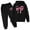 Black, variant on WOYY Outfits for Girls Bow Hoodie Jogger Sweatpants Casual Sports Tracksuit, Sizes 3-4T