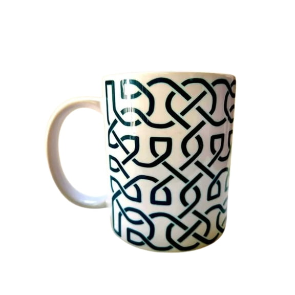 Hand Crafted Celtic Knot Design Irish Ceramic Coffee Mug