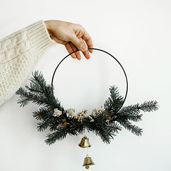 Milisten 9pcs Black Craft Hoops for Decorative Floral Wreath Making Supplies for Crafters