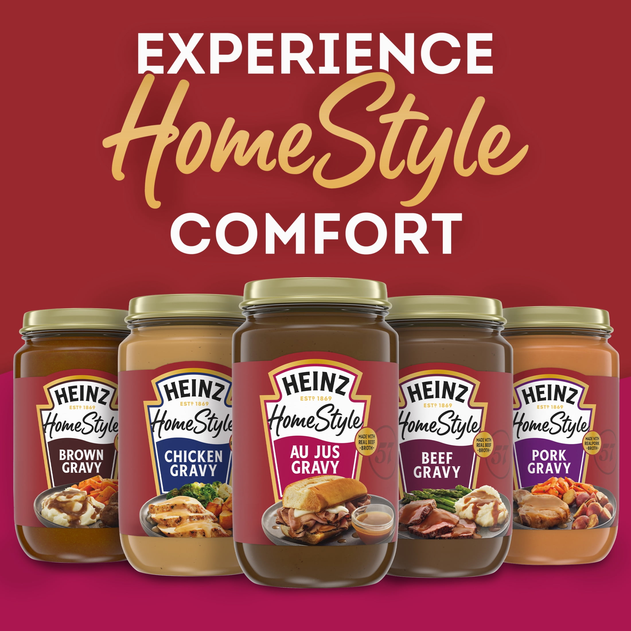 (12 pack) Heinz HomeStyle Au Jus Gravy, 12 oz Jar