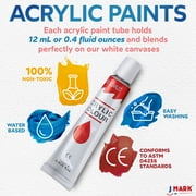 J MARK Painting Kit Includes Acrylic Paint Set, 8 x 10 in. Canvases, Brushes, Palette and More