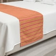thumbnail image 2 of Abstract Bed Runner, Unusual Concept Geometry Inspired Motif in Bicolour Design, Decorative Accent Bedding Scarf for Hotels Homes and Guestrooms, King, Dark Orange Vermilion, by Ambesonne, 2 of 2