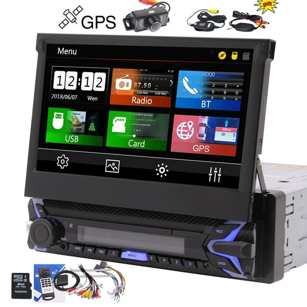 In Dash 1 Din Sliding Car Stereo Autoradio Bluetooth Supports USB/SD in