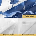 thumbnail image 4 of Spring Floral No Hooks Shower Curtain with Snap-in Liner Watercolor Gradient Blue Flower Fantasy Farmhouse Shower Curtains for Bathroom, Waterproof, Easy Install, Washable 72"x84", 4 of 9