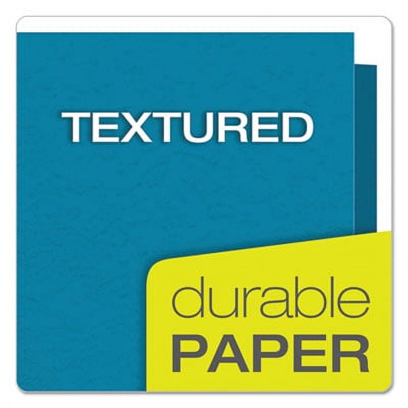 Oxford Twin-Pocket Folders with 3 Fasteners, Letter, 1/2" Capacity, Teal, 25/Box (57755)