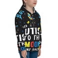 thumbnail image 5 of Naloa I Love With Autism To The Moon And Back Teenage Zipper Hoodie, Long Sleeve Zip Up Hoodies Casual Jackets Tops for 7-12 Years-Medium, 5 of 6