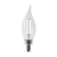 thumbnail image 2 of Feit White BA10 E12 (Candelabra) Filament LED Bulb Soft White 60 Watt Equivalence 2 pk, 2 of 8