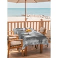thumbnail image 2 of Outdoor Tablecloth with Umbrella Hole for Patio/Picnic/Party/Camping, Modern Minimalist Waterproof Table Cloth Rectangle Table Cover Washable, Abstract Painting Texture Gray (54"x 80"), 2 of 9
