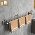 thumbnail image 1 of Toallero de pared con ventosa sin perforaciones, estante de almacenamiento para baño., 1 of 8