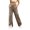 Khaki 09, variant on Sweatpants Women Split Hem Wide Leg Sweatpants, Elastic Drawstring High Waist Full Length Casual Trousers, Big Square Patch Side Pockets Summer Outfits