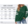thumbnail image 5 of MOSHU Crewneck Sweatshirts for Women Striped Long Sleeve Shirts Fashion Fall Womens Sweatshirts Casual Fall Pullover Tops, 5 of 9