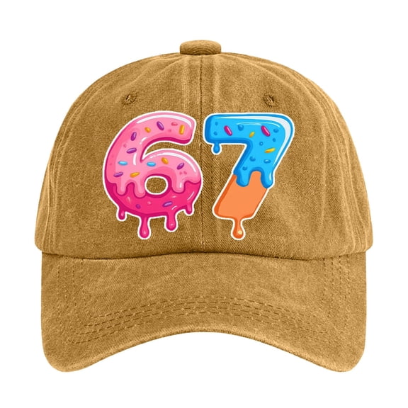 67 Hat for Men Women, 6 7 Baseball Cap Funny Six Seven Embroidered Graphic Cool Novelty 6-7 Trucker Dad Cap Birthday Presents