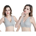 thumbnail image 4 of Women Maternity Nursing Sleep Bra Pregnant Women's Underwear Sleep Bra Postpartum Cross Breastfeeding Bra Cotton Breastfeeding Bralette, 4 of 7