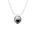 thumbnail image 2 of Delight Jewelry Silvertone Black Concho Heart Silvertone Grandmother Ring Charm Necklace, 18", 2 of 4