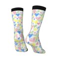 thumbnail image 5 of Uemuo Hand Drawn Colored Hearts Pattern Women's Crew Socks, Soft Durable Breathable Moisture-Wicking with Odor Control Cotton socks, 5 of 9