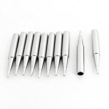 

Unique Bargains 10 Pieces Silver Tone Metal Bevel Head Welding Solder Iron Tips