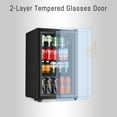 thumbnail image 4 of HUMSURE 80 Can Freestanding Beverage Refrigerator, 2.3 cu.ft Drink Fridge with Glass Door, LED Light, 4 of 6