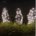 thumbnail image 2 of Pingüino navideño acrílico 20 luces LED decoración de jardín estacas de luz decoración navideña fiesta decoración de patio, 2 of 6
