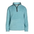 thumbnail image 3 of No Boundaries Men's & Big Men's Faux Shearling High Pile Fleece Quarter Zip Pullover, Sizes XS-5XL, 3 of 8
