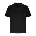 thumbnail image 5 of Awdenio Mens T-shirts Button Down Short Sleeve Shirt Men's Summer Golf Tee Shirt with Pocket, 5 of 6
