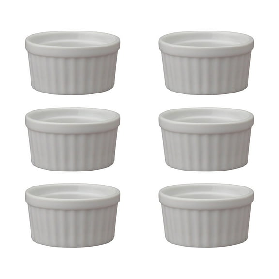 HIC Porcelain Ramekin 2-ounce, 2.5-inch, Set of 6