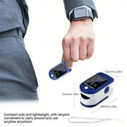SUWU Fingertip Pulse Oximeter,Blood Oxygen Saturation Monitor (SpO2) with Pulse Rate Measurements and Pulse Bar Graph,Portable Digital Reading LED 4 Colors Display