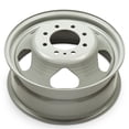 thumbnail image 3 of New OEM Replacement Wheel 17x6.5 in for 2008-2010 GMC Sierra 3500 Painted Silver 17 inch Steel Rim, 3 of 5