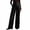 Black, variant on Women's Casual Palazzo Pants High Waist Pleated Vintage Polka Dot Printed Wide Leg Pants with Pockets (XL, Black)