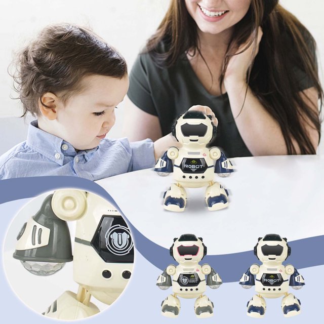 Fiudx Ofertas Relámpago Robot De Baile Eléctrico Para Niños, Juguetes Eléctricos Multifunción Con Rotación Inteligente De 360 Grados, Con Luces Y Música, Regalos De Muñecas