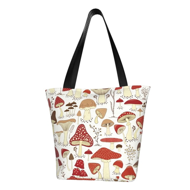 Disketp Cartoon Mushrooms Bolsa de Hombro Casual para Mujer, Bolso Cruzado para Compras, Viajes y Uso Diario