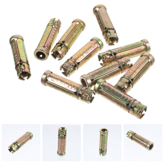 FRCOLOR  10 Pcs Holes Solid Concrete Knurled Bolts Anchor Fastener