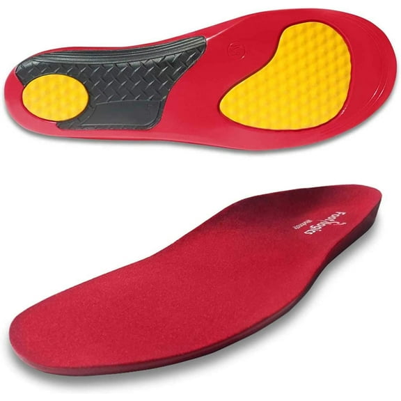 Footlogics Full-Length Workwear Orthotic Shoe Insoles with Mild Arch Support for Tired, Aching Feet, Foot Pain, Supination - Workmate, Pair, XS