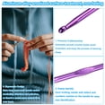 thumbnail image 4 of Uxcell 6.5mm Aluminum Crochet Hook Knitting Crochet Knitting Needles Crochet Hooks with Size Dark Purple 6Pcs, 4 of 6