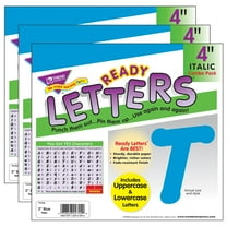 Trend Enterprises TREND 4" Italic Combo Ready Letters Blue 193/Pack 3 Packs (T-2702-3)