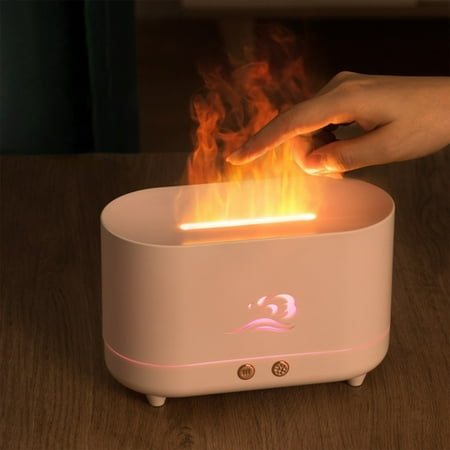 

Ovzne Humidifiers For Bedroom Cool Mist Humidifiers Flame Humidifier Portable-Noiseless Aroma Diffuser For Home Office Or Yoga Essential Oil Diffuser With No-Water Auto-Off Protection Clearance