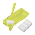 thumbnail image 4 of Lipstore Mini Paint Rollers Compact Paint Roller with Tray for Door Cabinet Paintwork 6 set Green, 4 of 8