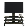 Sauder Steel River TV Stand with Mount for TVs up to 50", Carbon Oak